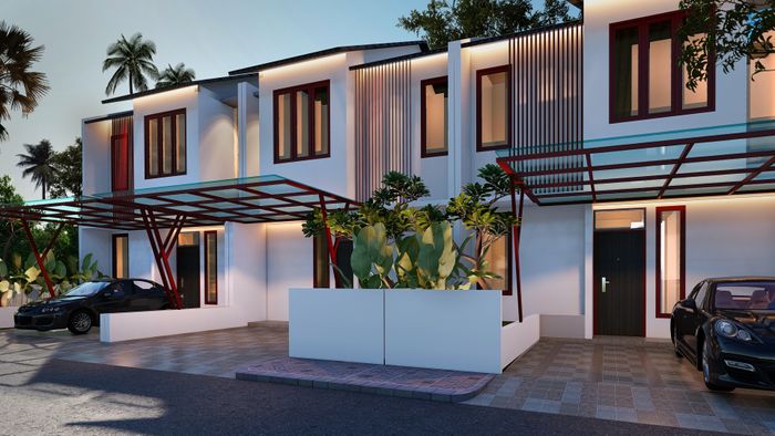 foto tampak rumah tipe A3 perumahan LOTUS JASMINE