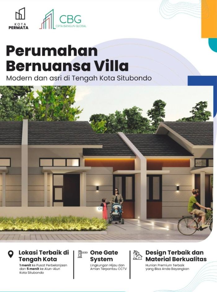 foto tampak rumah tipe 36 perumahan Kota Permata Indah