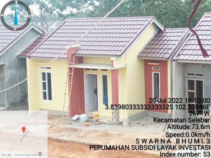 foto tampak rumah tipe 36 perumahan Swarna bhumi 3