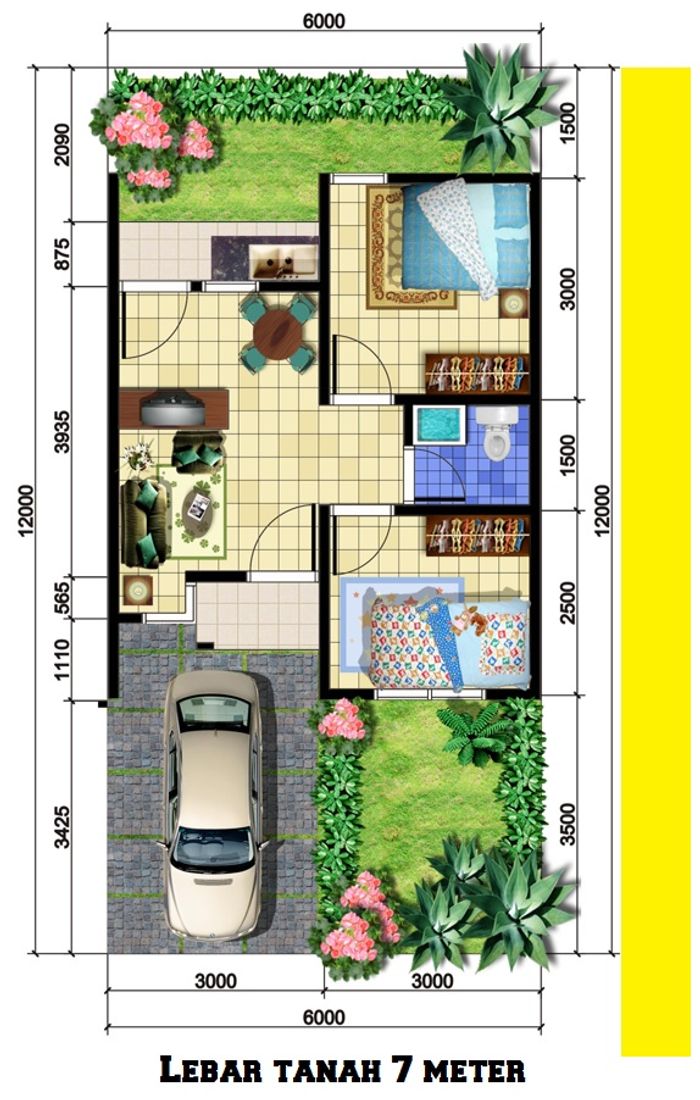 foto denah rumah tipe Subsidi Berkualitas perumahan Sentang Residence