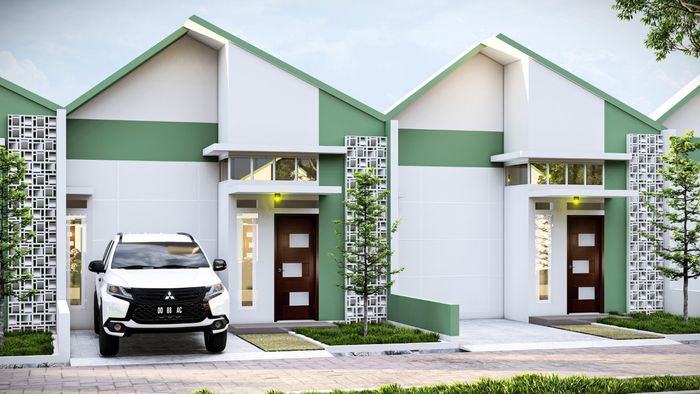 foto tampak rumah tipe A perumahan SN RESIDENCE