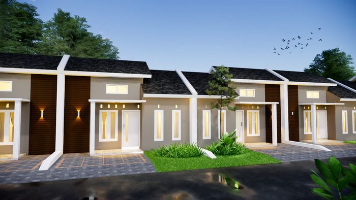foto denah rumah tipe Sakura-S perumahan EKSOTIKA RESIDENCE