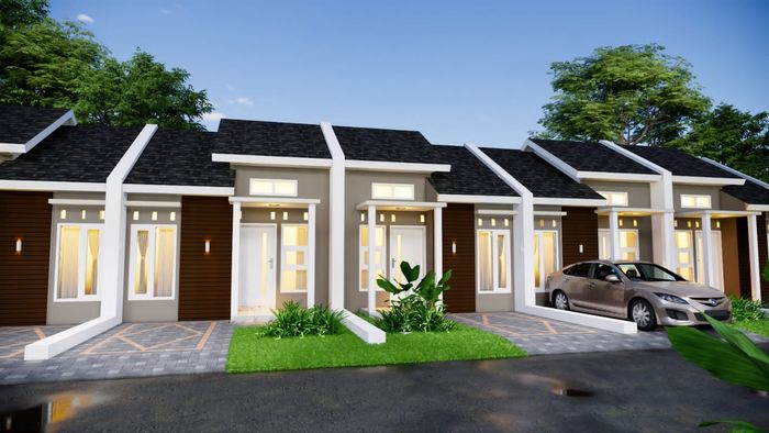 foto denah rumah tipe Jasmine-J perumahan EKSOTIKA RESIDENCE