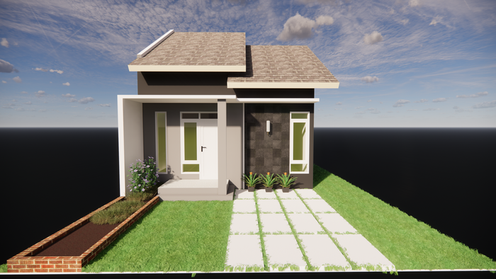 foto tampak rumah tipe 45 perumahan Perumahan Berlian Sutaja Regency