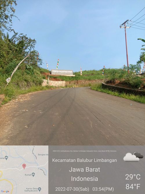 foto gerbang perumahan Pesona galih pakuwon