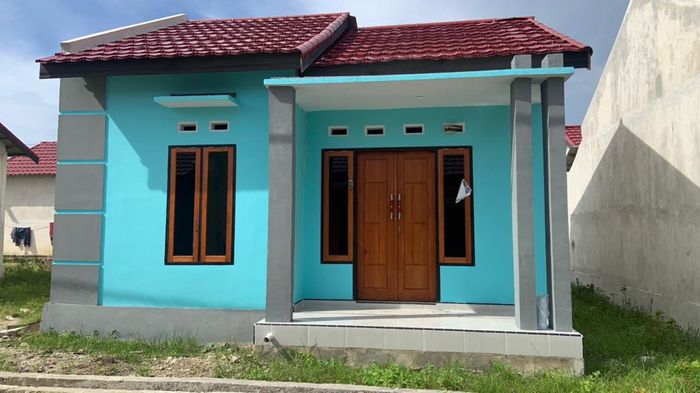 foto tampak rumah tipe 36 perumahan Perum Griya Nindi Permai V