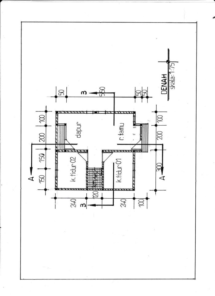 foto denah rumah tipe Edelweis perumahan The Harvest Land Lembean