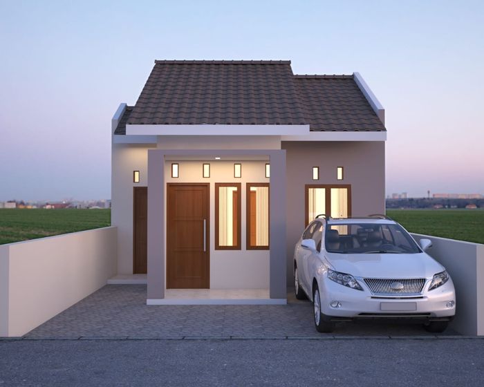 foto tampak rumah tipe 36 perumahan D' Kawitan Residence