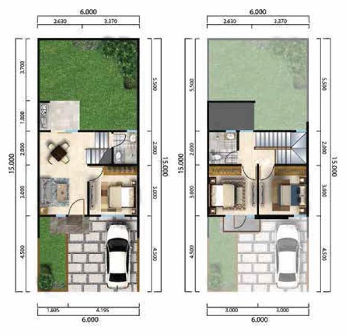 foto denah rumah tipe C-64/78 perumahan CITRAGRAND CIBUBUR CBD/ CITRAGRAND 2 ( CLUSTER CALATHEA tahap 2)