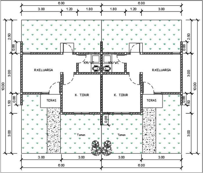 foto denah rumah tipe 24F perumahan Kepuren Residence (Kepuren)