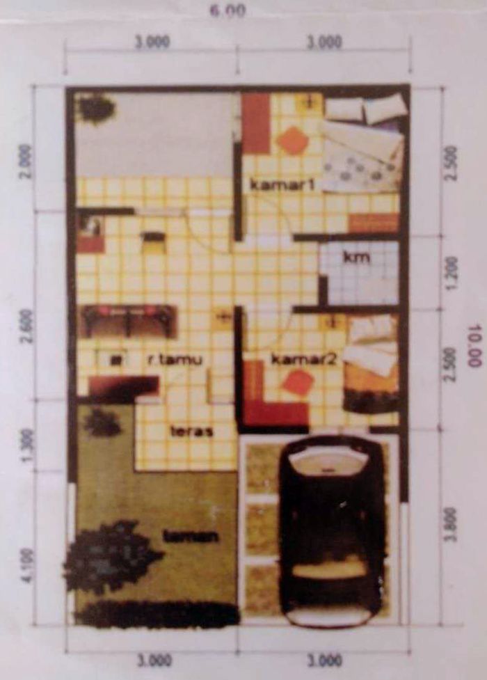 foto denah rumah tipe 36 perumahan Siliwangi Regency 3