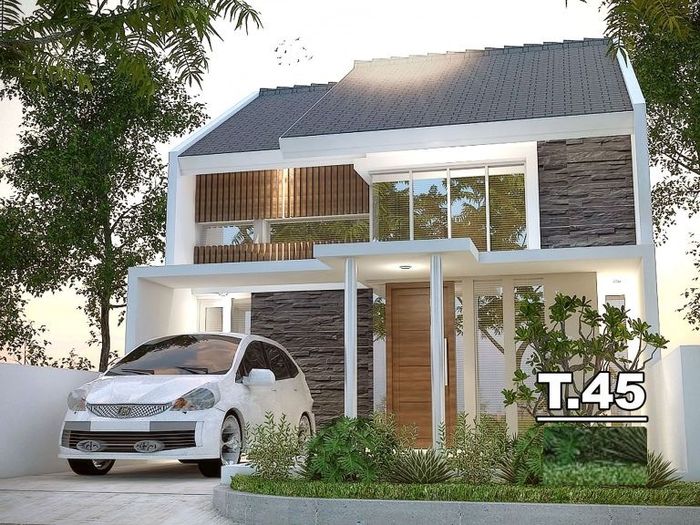 foto tampak rumah tipe 45/154 perumahan Bukit Graha Bhakti Asri