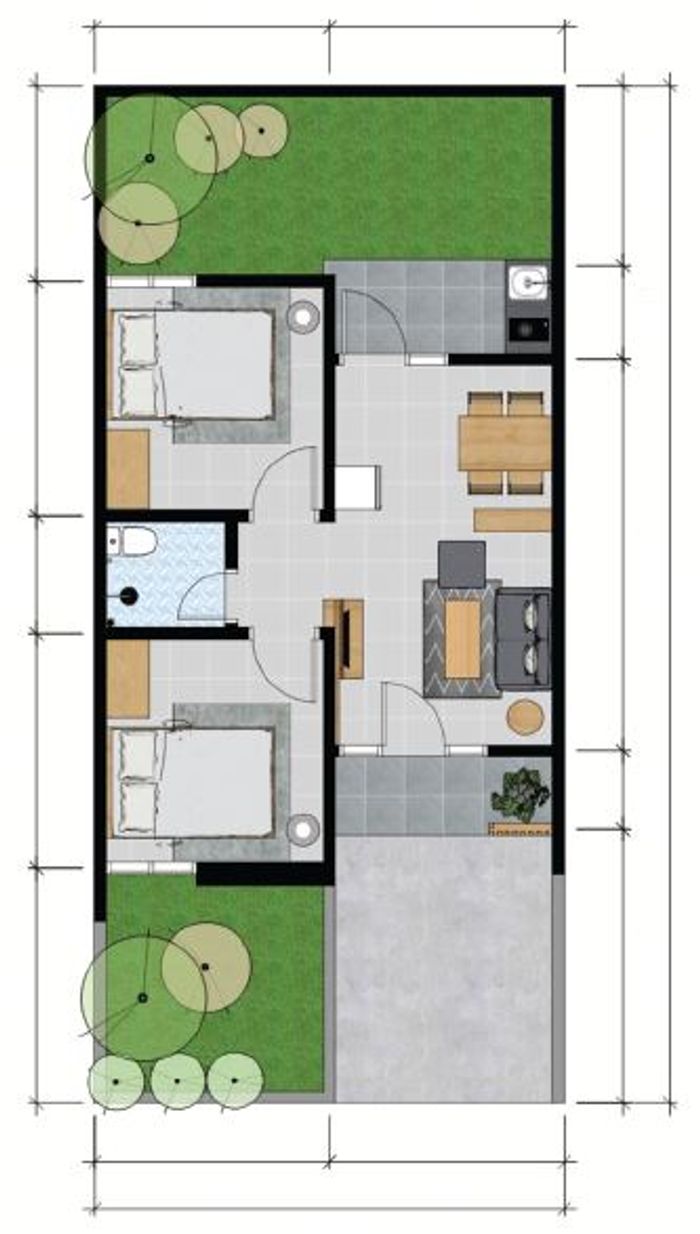 foto denah rumah tipe CPD 3 No.12 perumahan Margoland Residence Cipondoh