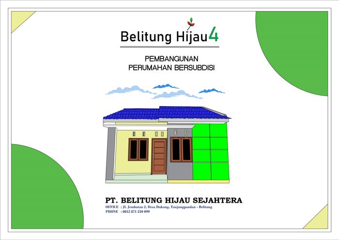 foto tampak rumah tipe 36 perumahan Perumahan Belitung Hijau 4