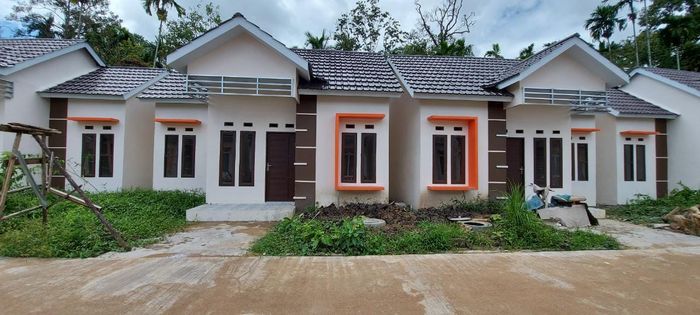 foto tampak rumah tipe 36 perumahan MEGA GRAHA.