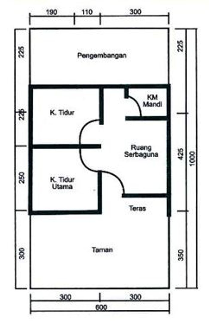foto denah rumah tipe 27 perumahan GREEN CIBARUSAH RESIDENCE