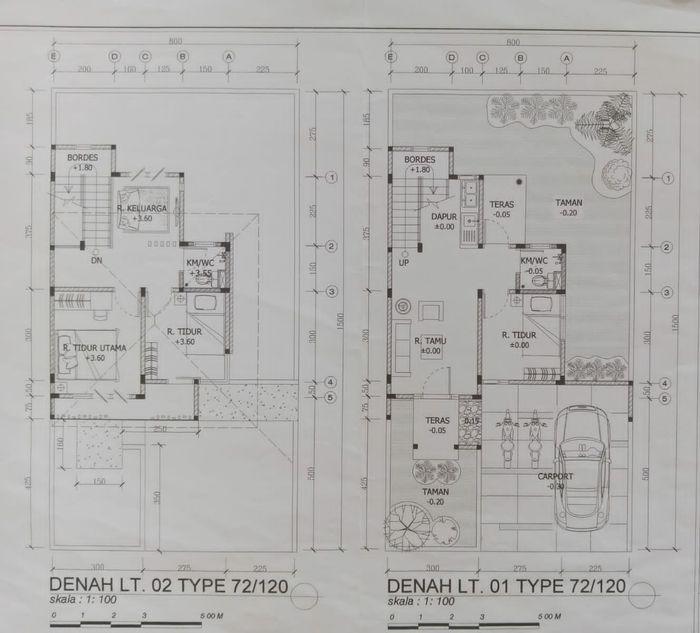 foto denah rumah tipe 72 perumahan Perum Griya Lestari