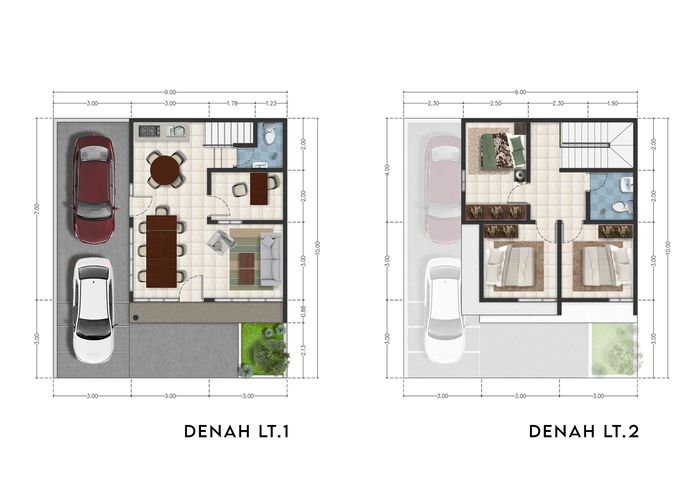 foto denah rumah tipe Soho 90 perumahan GRAHA BHINNEKA FORTUNA 2
