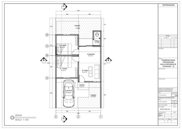 foto denah rumah tipe 36 perumahan MULIA RESIDENCE 4 TAHAP 4