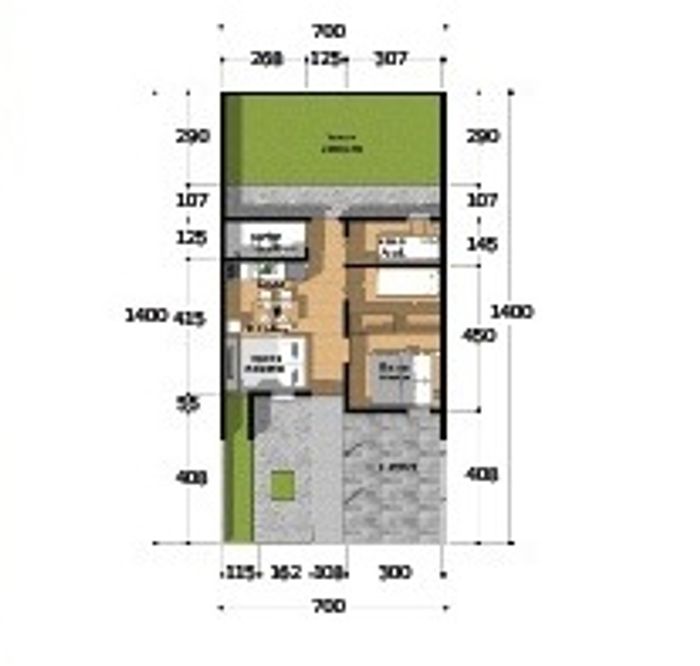 foto denah rumah tipe 48/112 a RT perumahan BUMI ADIPURA CLUSTER TULIP TAHAP 6