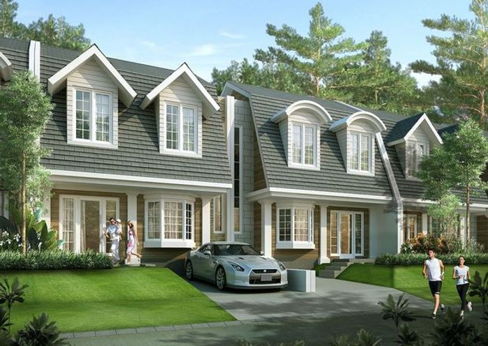 foto tampak rumah tipe CRIMSON perumahan Rancamaya Golf Estate