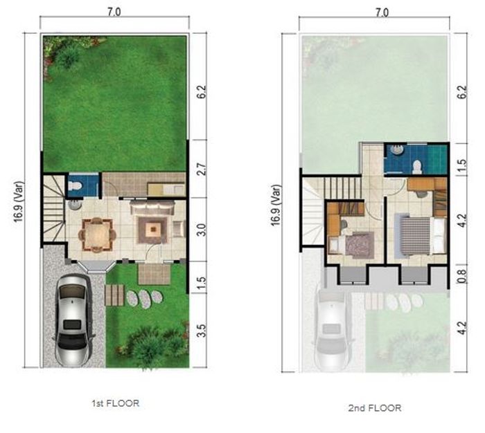 foto denah rumah tipe CRIMSON perumahan Rancamaya Golf Estate