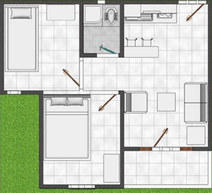 foto denah rumah tipe subsidi perumahan PERMATA JINGGA RESIDENCE