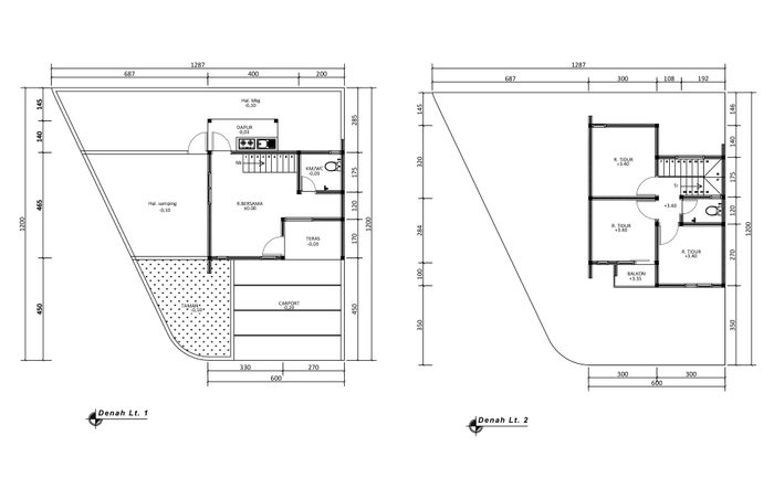 foto denah rumah tipe 60 Compact (1033) perumahan City Garden Residence Blok FConnexion