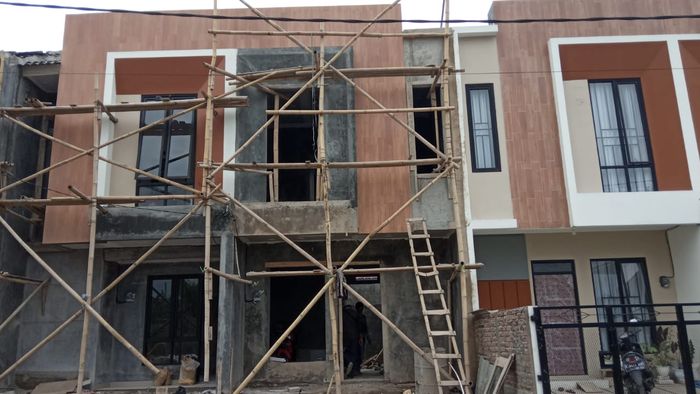 foto tampak rumah tipe 39 Compact (432) perumahan G-Land Ciwastra Park
