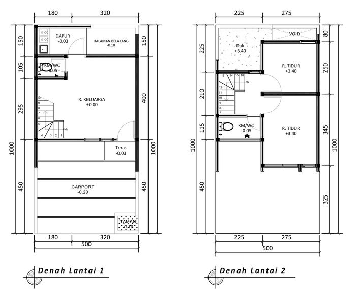 foto denah rumah tipe 47 Compact (374) perumahan G-Land Arcadia Buahbatu