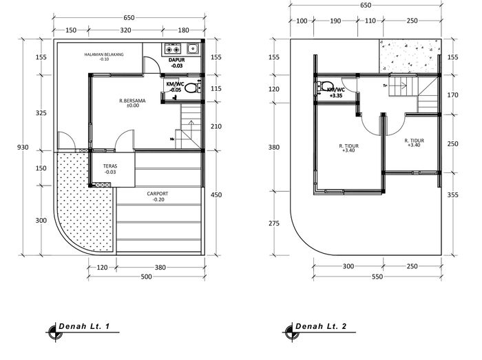 foto denah rumah tipe 42 Compact (443) perumahan G-Land Ciwastra Residence