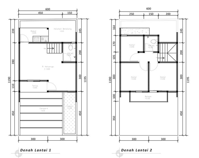 foto denah rumah tipe 60 Compact (484) perumahan G-Land Padalarang Residence