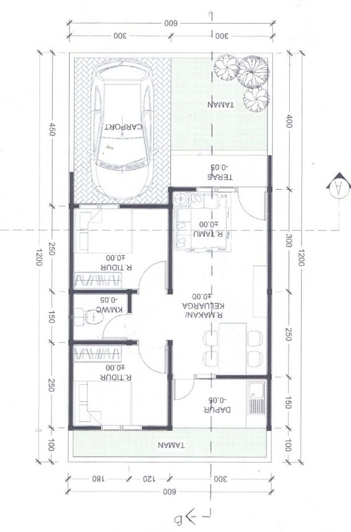 foto denah rumah tipe 84/45 perumahan PERUMAHAN AZ-ZAHRA