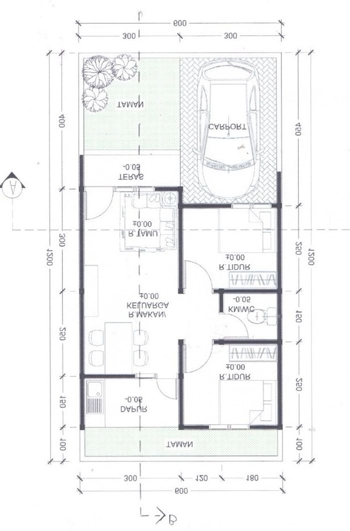 foto denah rumah tipe 84/45 perumahan PERUMAHAN AZ-ZAHRA