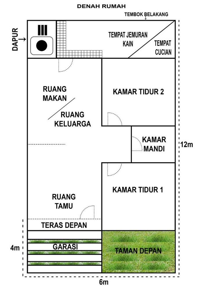foto denah rumah tipe A perumahan Perumahan Widuri Bulan III
