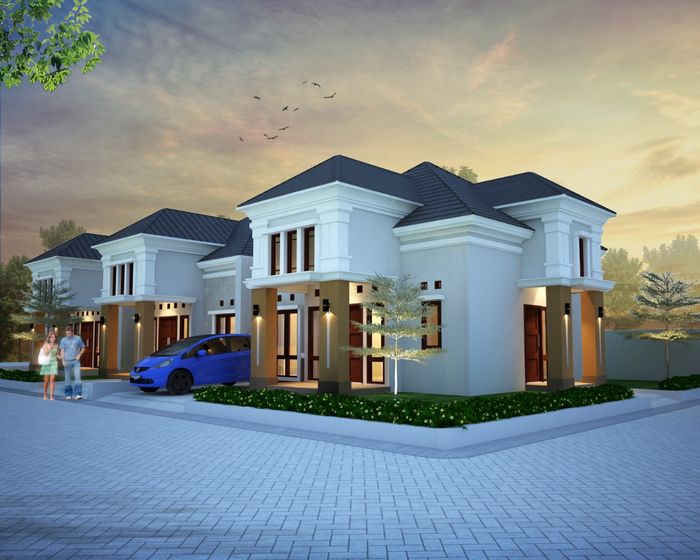 foto tampak rumah tipe 52 HOOK perumahan SUNAN REGENCY