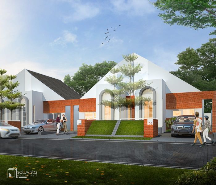 foto tampak rumah tipe 45 perumahan Graha Adhi 4