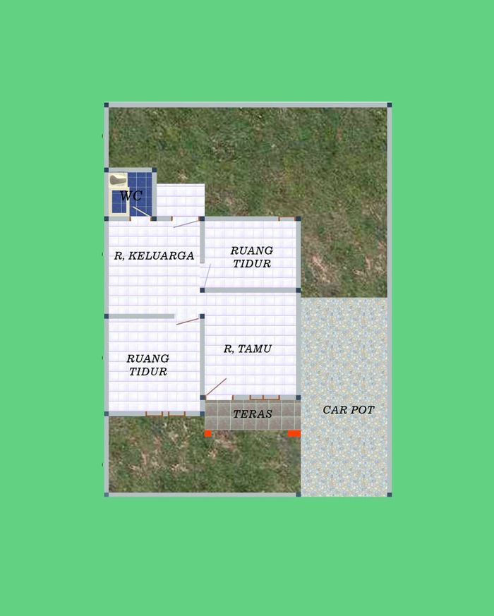 foto denah rumah tipe 36 perumahan Griya putra bangsa 2