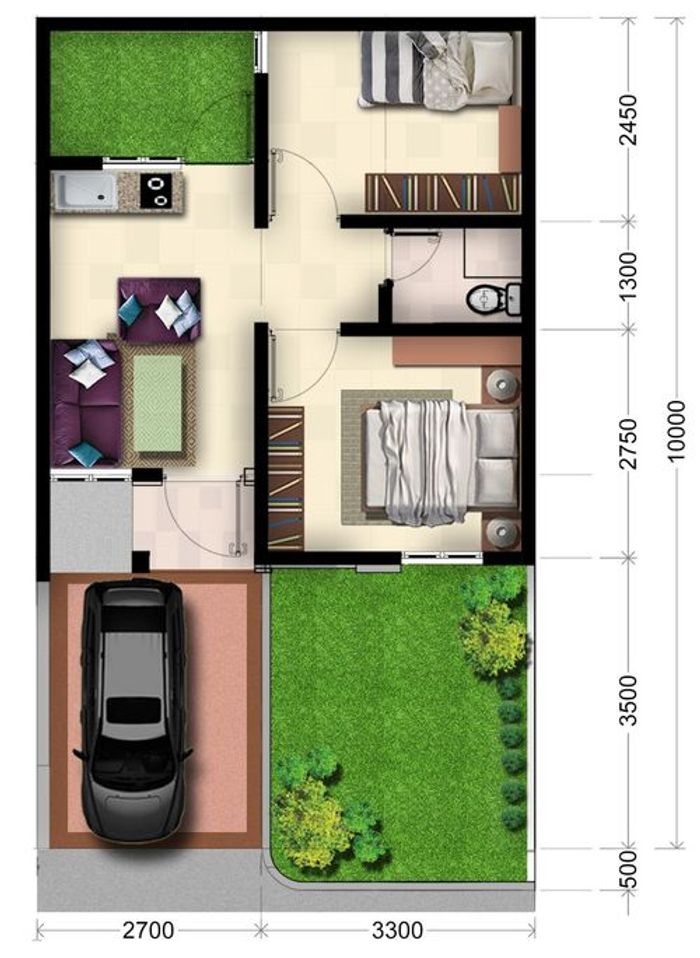 foto denah rumah tipe Cattleya perumahan Serpong Lakeville