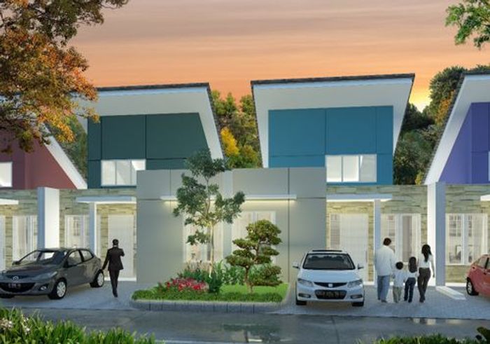 foto tampak rumah tipe Aster + Interior perumahan Serpong Lakeville