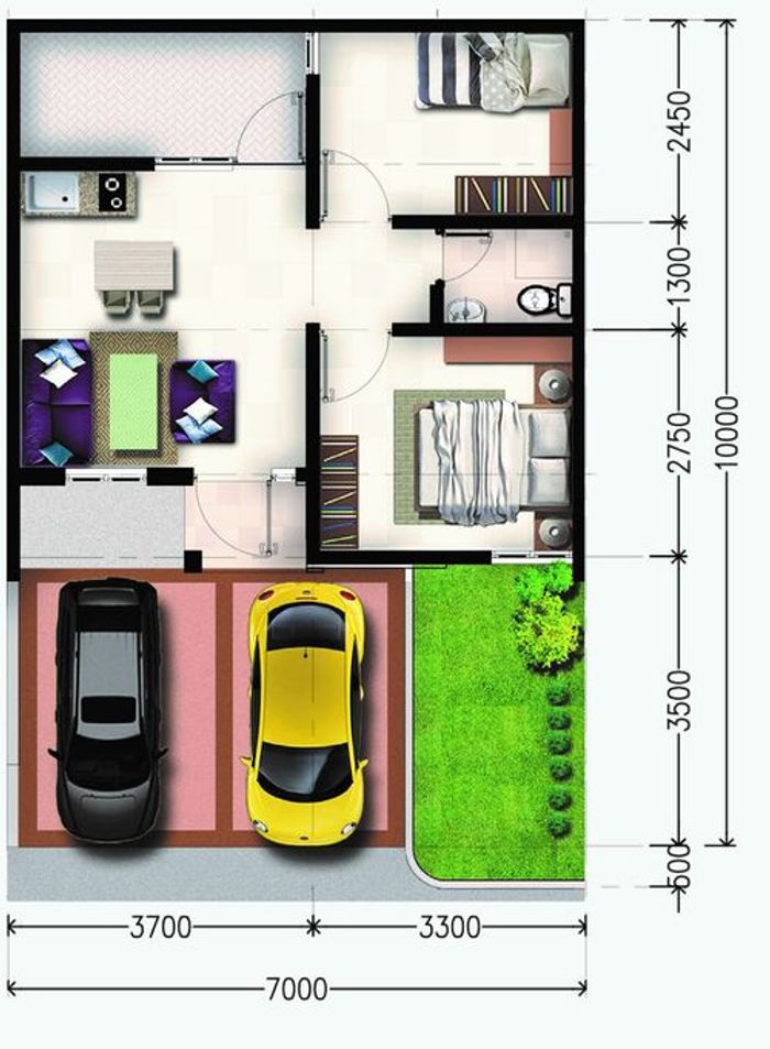 foto denah rumah tipe Aster + Interior perumahan Serpong Lakeville