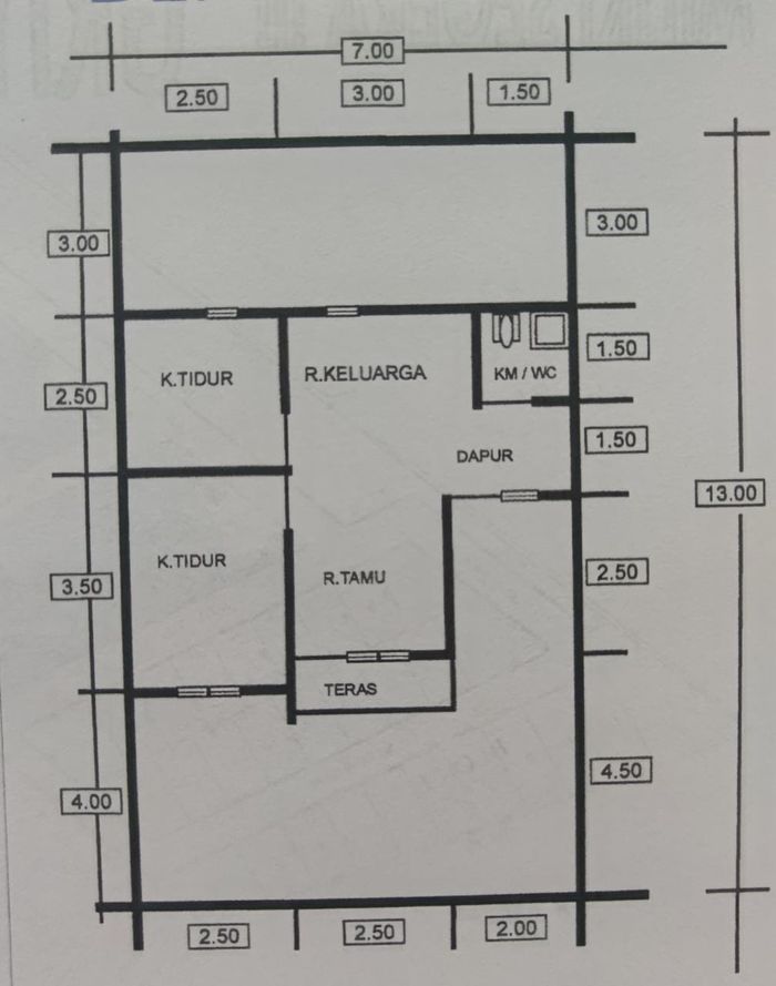 foto denah rumah tipe 36 subsidi perumahan GRIYA PADAT KARYA V