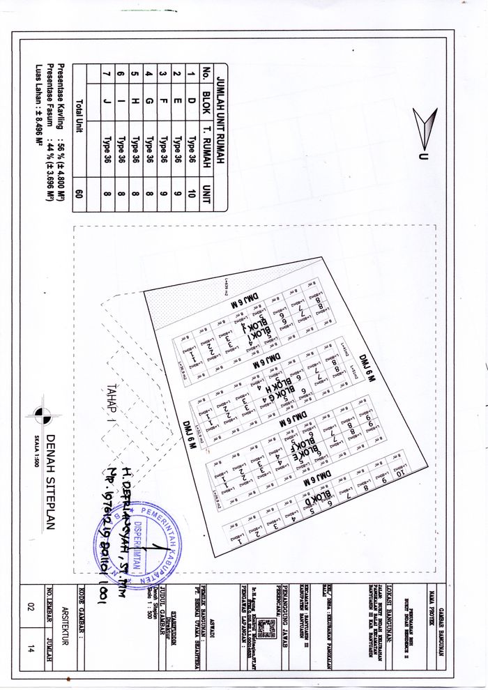 foto denah rumah tipe T.36 perumahan BUKIT INDAH RESIDENCE II