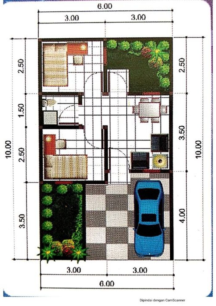 foto denah rumah tipe 30 perumahan Griya Alma