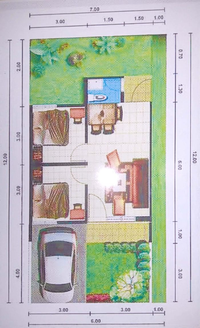 foto denah rumah tipe RUMAH TAPAK perumahan KRISELA RESIDENCE II
