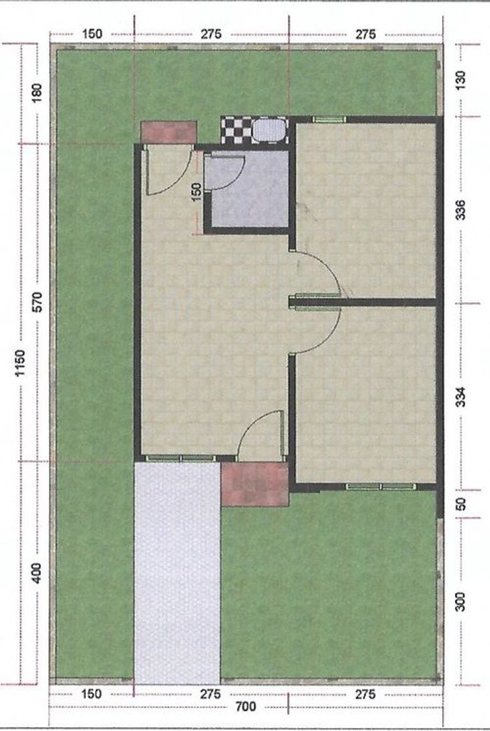 foto denah rumah tipe 36 perumahan INARA RESIDENCE 1