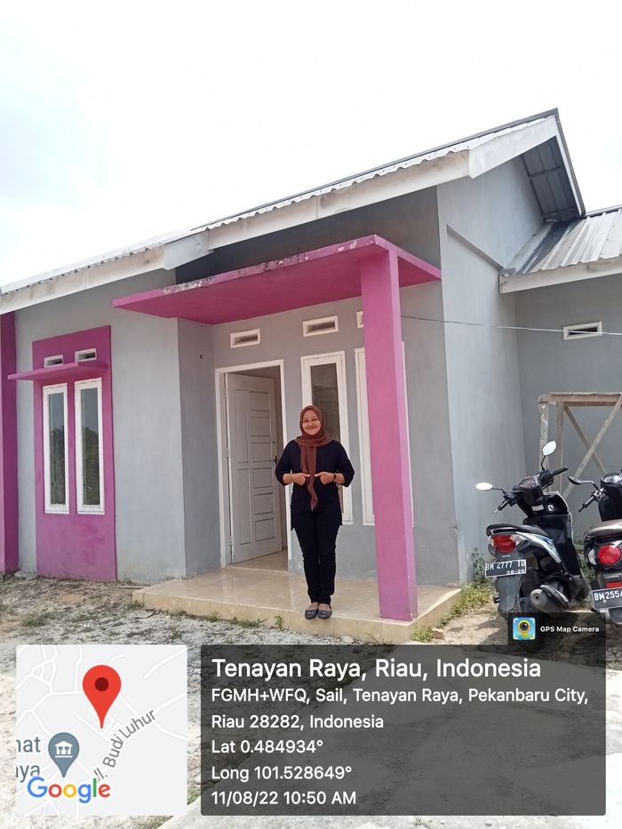 foto tampak rumah tipe 36 perumahan CAHAYA INDRALOKA
