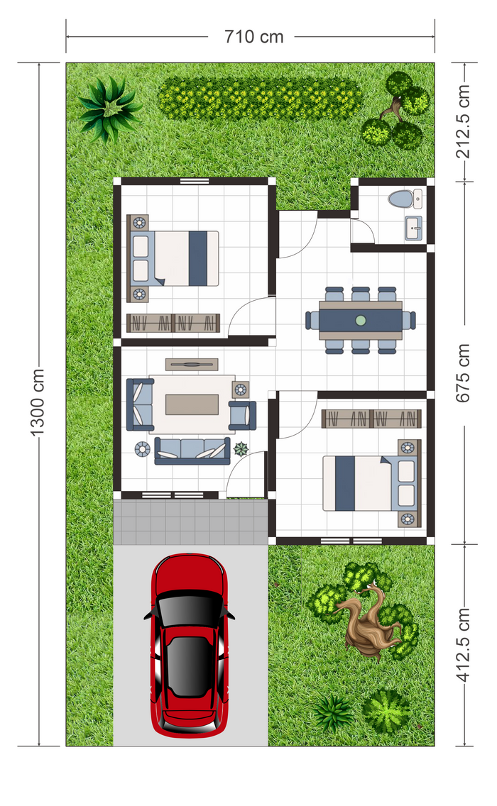 foto denah rumah tipe 36 perumahan GRAND MANGKU BUMI RESIDENCE
