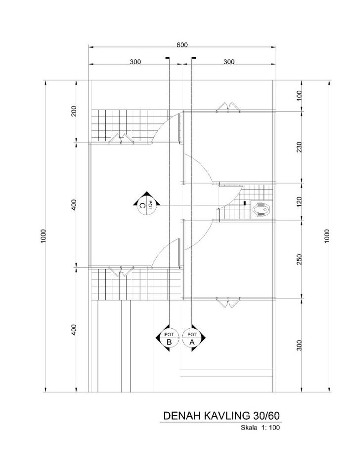 foto denah rumah tipe Subsidi perumahan Grand Jayamulya