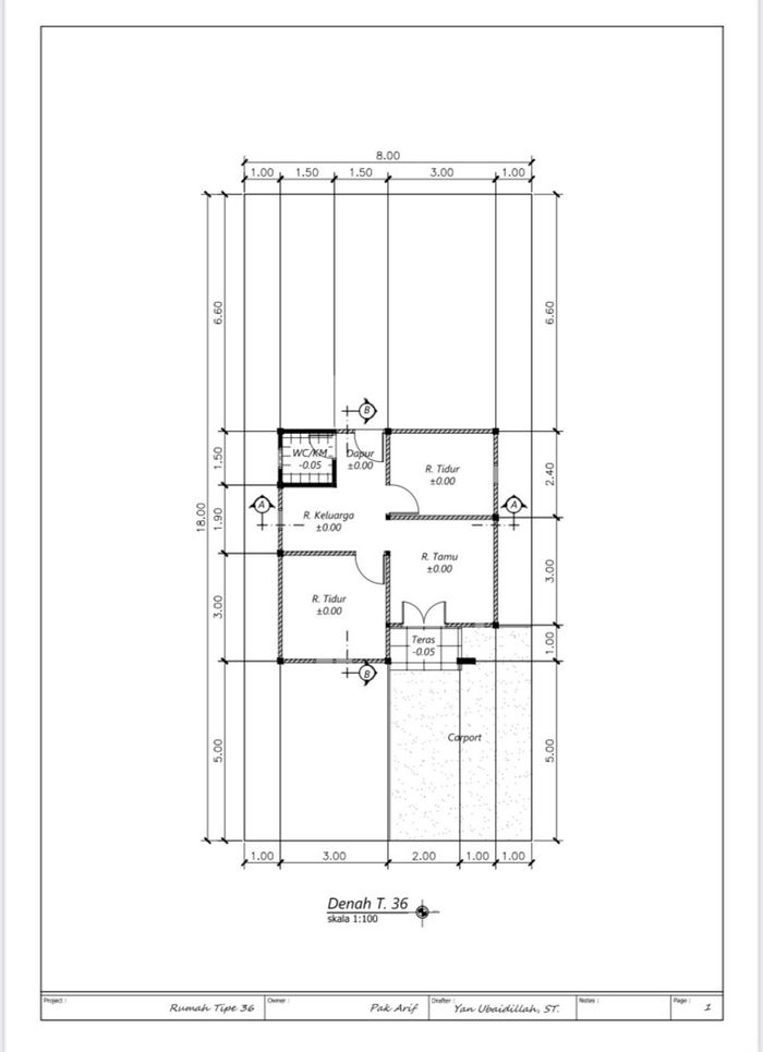 foto denah rumah tipe 36 perumahan MIARI RESIDENCE 14